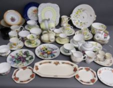 Collection of mixed ceramics includes Royal Grafton, Melba's, Salisbury, Kaiser, Royal