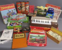 Vintage toys includes draughts, dominoes, Thomas the Tank Engine jigsaws, Bell 313 friction
