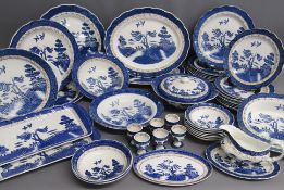 Booths Old Willow table ware includes plates, tureen, gravy boat and saucer, bowls, egg cups etc