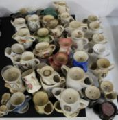 Over 60 shaving mugs of various design and commemorative