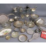 Silver plate includes tazza - sauce boats - handled dish - serving dishes etc