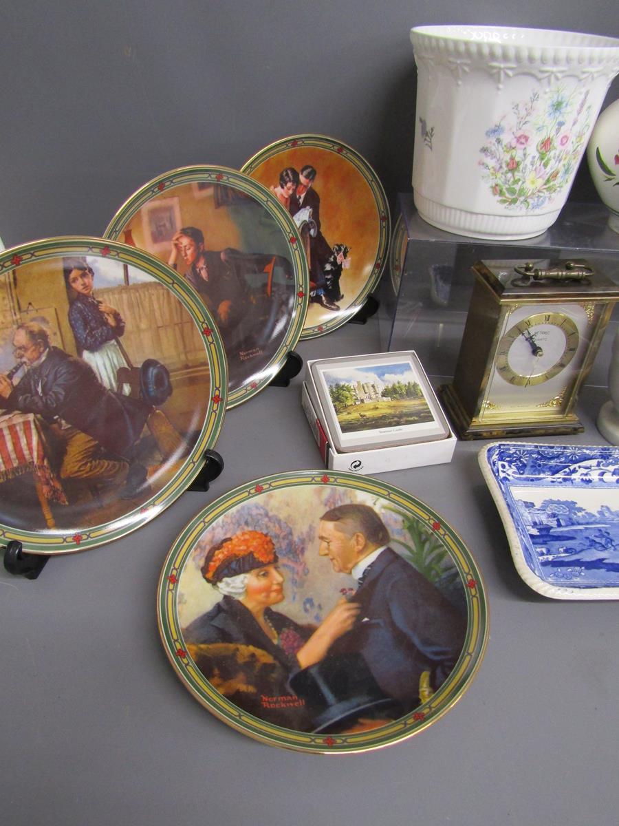 Knowles Rockwell collector plates - Aynsley Wild Tudor planter - marble pestle & mortar - Copeland - Image 2 of 8