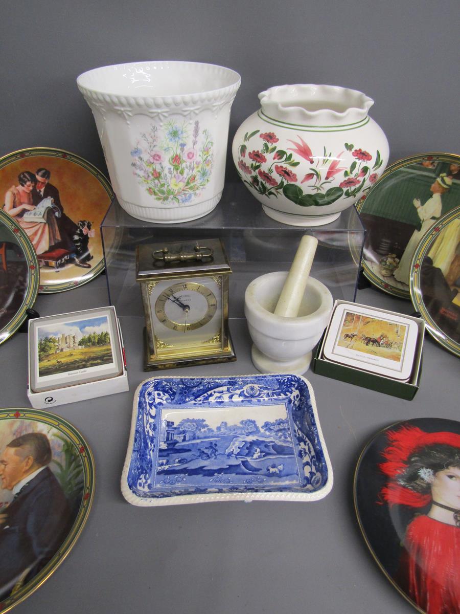 Knowles Rockwell collector plates - Aynsley Wild Tudor planter - marble pestle & mortar - Copeland - Image 3 of 8