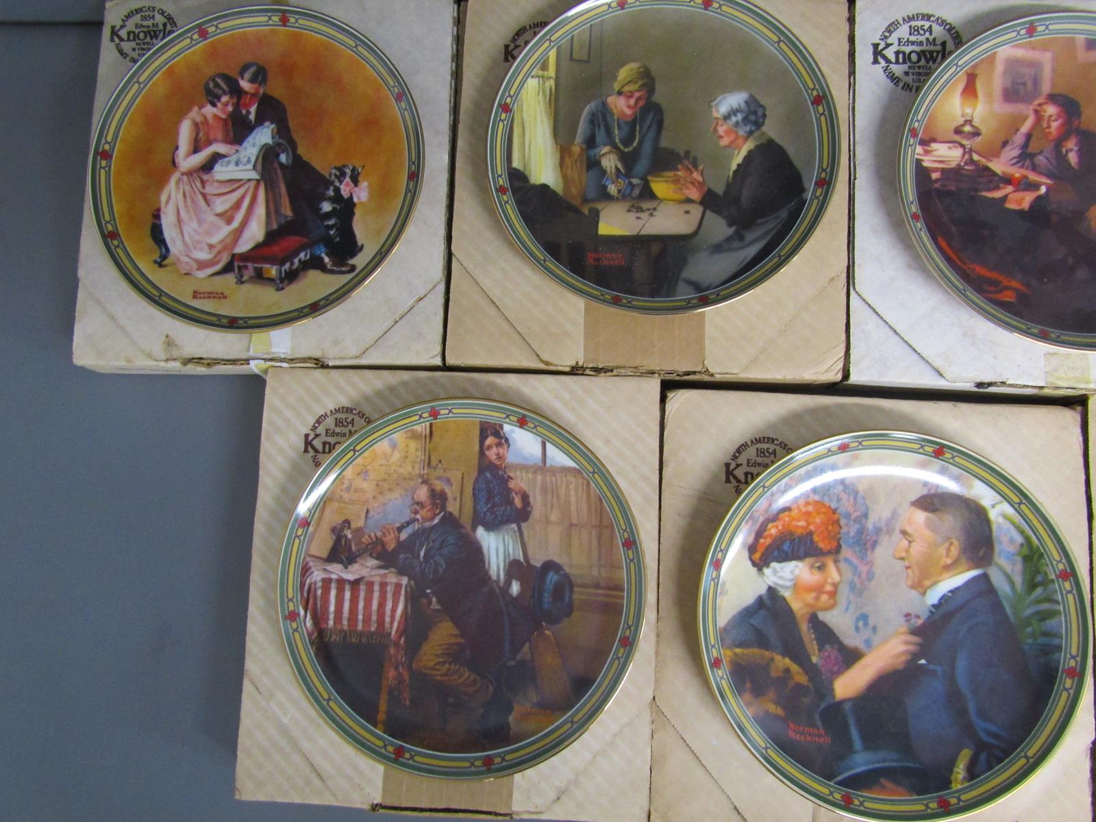 Knowles Rockwell collector plates - Aynsley Wild Tudor planter - marble pestle & mortar - Copeland - Image 6 of 8