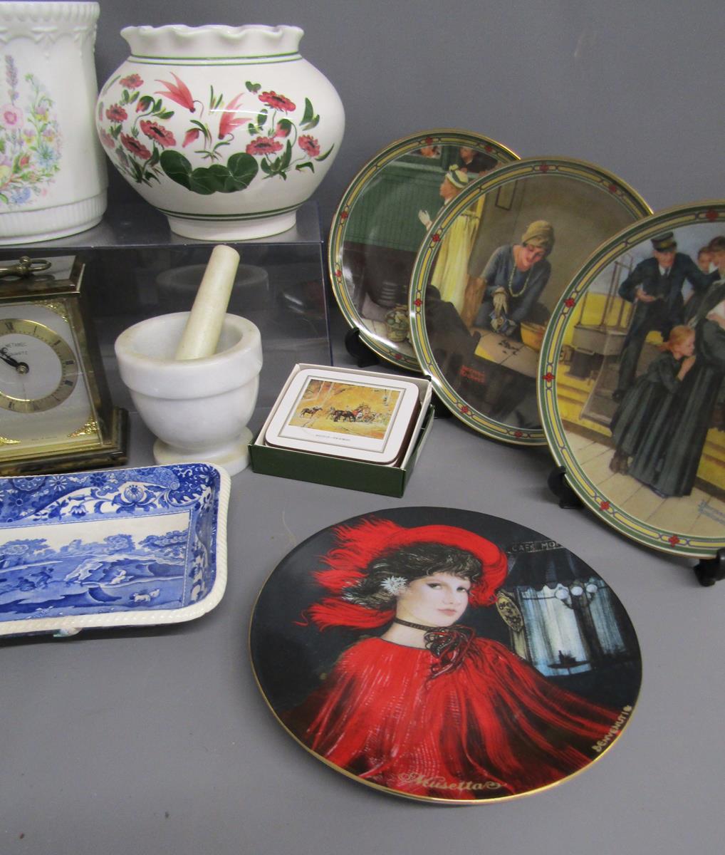Knowles Rockwell collector plates - Aynsley Wild Tudor planter - marble pestle & mortar - Copeland - Image 4 of 8