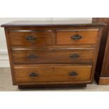 Victorian walnut chest of drawers W 92cm Ht 75cm D 48cm