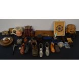Selection of small ornaments and decorations, includes boot figures, Turner prize submission (!),