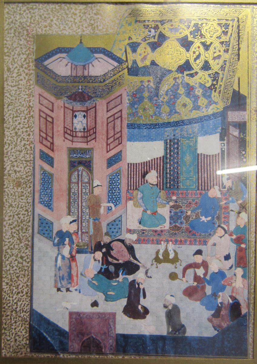 Framed prints to include - Shahnameh print The Death of Zahhak - Haft Awrang (seven thrones) - Omarr - Image 4 of 10