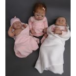 3 Ashton Drake 'So Truly Real' vinyl dolls Welcome home baby Emily - Baby Emily Celebration of