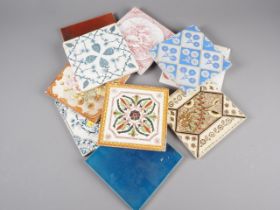 A 19th century Minton tile, and nine other tiles, various