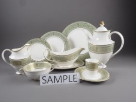A Royal Doulton English "Renaissance" pattern part dinner set for eight, and a part coffee set