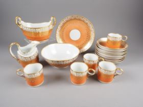 An early 19th century Barr Worcester porcelain gilt decorated part teaset