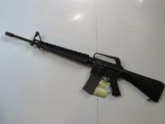 A deactivated US Military Colt Manufacture M16A1 5.56mm NATO assault rifle. With EU certificate.