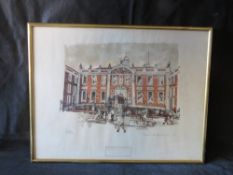 A limited edition signed print, The Guildhall Worcester by David Birtwhistle,