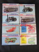 Scale model vehicles, Keil Kraft plastic model kits, eight items.