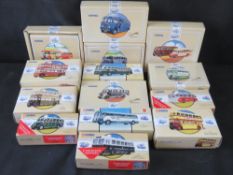Scale model vehicles, Corgi Classics buses, fourteen boxes.
