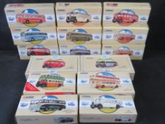 Scale model vehicles, Corgi Classics buses, fifteen boxes.