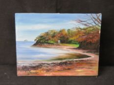 A small oil on canvas.