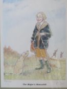 Signed print; The Majors Mensahib, signed by the artist Hugh Dodd, numbered 59/750, framed.