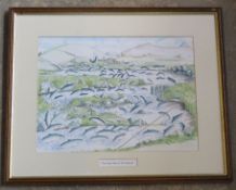 Signed print; The Last Day of the Season, signed by the artist Charles Dunn, framed and mounted,