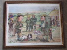 Signed print; The Keepers Tip, signed by the artist Bryn Parry, framed and mounted,