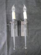 A pair Jim Lawrence Teybor wall lights - - retailing new at £250 - 'A decorative wall light with a