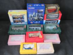 A quantity of various Asian scale model buses, includes Corgi.