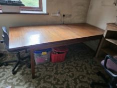 An extending meeting table, 220 x 92 extended.