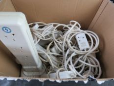 A quantity of extension leads.