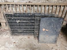 Two dog crates.