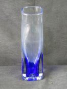 A hand blown Irish glass vase.