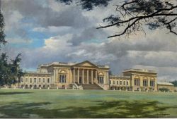 Fine Art; David Shepherd (1931-2017) Oil on canvas. South Front of Stowe School, Buckinghamshire.