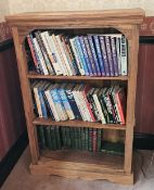 A contemporary open fronted bookshelf, 81 x 36 x 121cm.