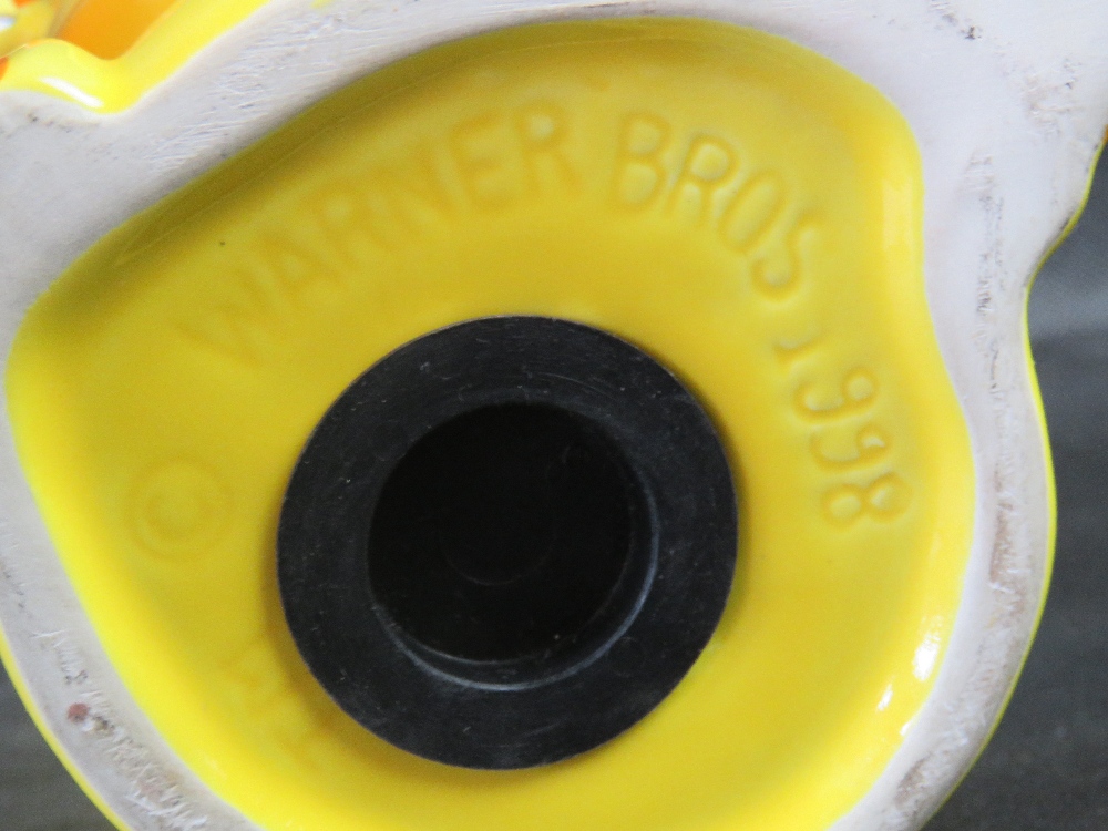 A Warner Bros Tweety Pie money box with stopper, c1990s. - Image 2 of 2