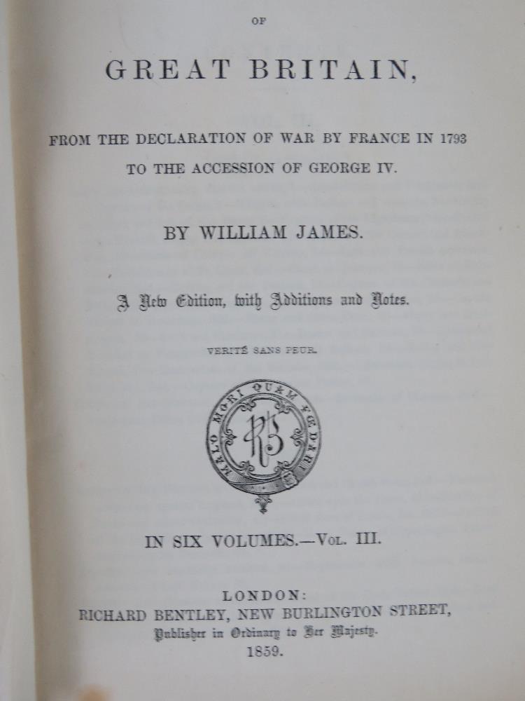 Books; The Naval History of Great Britain in six volumes, by William James 1859. - Image 2 of 2