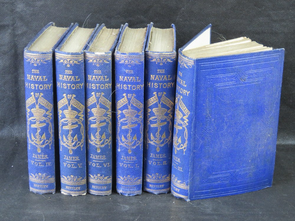 Books; The Naval History of Great Britain in six volumes, by William James 1859.