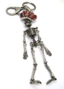Butler & Wilson; articulated skeleton keychain.