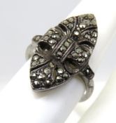 A marcasite ring, no apparent hallmarks.