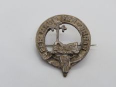 A silver Clan MacDonald brooch - Per Mar