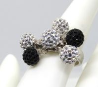 A 925 silver ring, size Q-R.