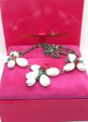 Butler & Wilson; butterfly necklace in original box.