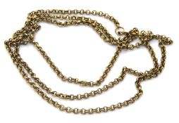 A 9ct gold belcher link chain necklace, hallmarked 375, 7.8g.