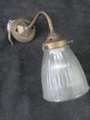 A Jim Lawrence Fisher bathroom antiqued brass wall light - no longer available similar retailing at