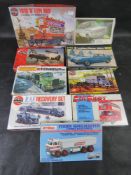 A quantity of assorted scale model kits including AirFix, Keil Kraft etc.