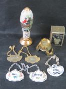 A quantity of breweriana including ceramic 'beer pump handle',