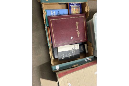 Box of assorted books to include religious interest