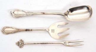 Mixed Lot: Victorian silver mustard spoon, London 1873, makers mark for Henry Holland together