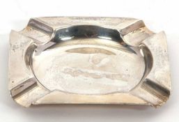 George V silver ashtray, hallmarked for Chester 1921, makers mark for The Dingley Bros, 10 x 10cm,