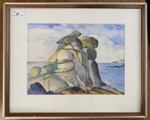 Susan White (British, 20th century), Nose Point, Island of Bryher (Scillonian), pencil and