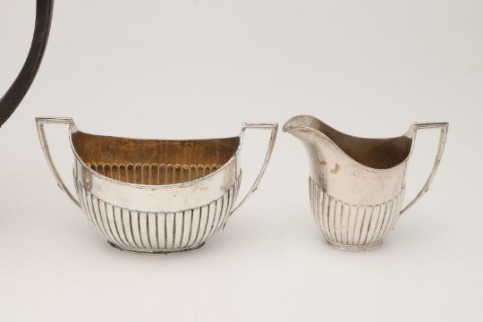 A VICTORIAN FOUR-PIECE SILVER TEA & COFFEE SERVICE. - Image 3 of 8